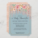 Search for glitz and glam baby shower invitations For her