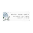 Search for blue and gray return address labels Floral