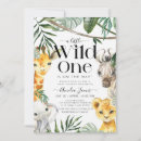 Search for wild one safari animals baby shower invitations Gender neutral