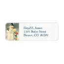 Search for snowman return address labels Retro