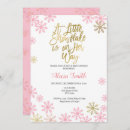 Search for pink winter wonderland invitations Glitter