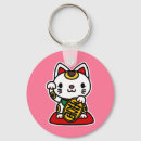 Search for good luck cat key rings Japan