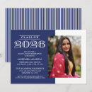 Search for royal blue graduation invitations Stripes
