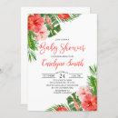 Search for tropical watercolor baby shower invitations Botanical