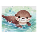 Search for cute otter art Watercolor