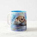 Search for sea otter coffee mugs Water