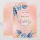 Search for dusty blue and peach wedding invitations Classy