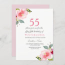 Search for elegant 55th birthday invitations Pink