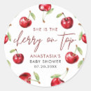 Search for cherry on top stickers Cherry baby shower
