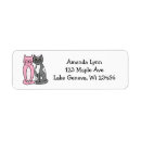Search for cute kitty return address labels Pink