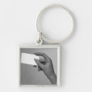 Search for business card key rings Black and white