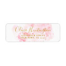 Search for gold pink return address labels Calligraphy