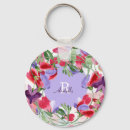 Search for watercolor flowers key rings Feminine