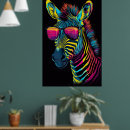 Search for colourful zebra posters Animal