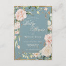 Search for gold frame baby shower invitations Blue