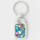 Search for glass mosaic key rings Decorative