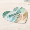Search for heart in sand coasters Blue