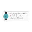 Search for daisy wedding return address labels Turquoise