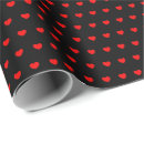 Search for hearts wrapping paper Black