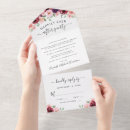 Search for burgundy wedding reception invitations Watercolor