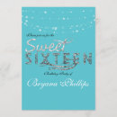 Search for teal blue birthday invitations Glam