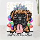 Search for funny boxer dog birthday cards Cute