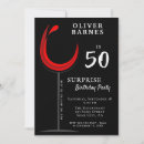 Search for red and black 50th birthday invitations Surprise