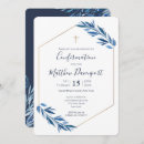 Search for geometric frame invitations Blue and gold