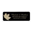 Search for black and gold wedding return address labels Classy