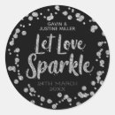 Search for silver sparkle wedding stickers Black