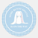 Search for blue gingham baby shower stickers Boy