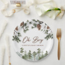 Search for pine trees paper plates Woodland baby shower