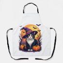 Search for cat for men aprons Black