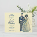 Search for bride and groom cartoon wedding invitations Illustration