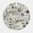 Search for newspaper christmas tree decorations Vintage