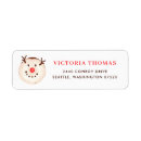 Search for snowman return address labels Watercolor