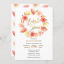 Search for red and gold baby shower invitations Floral