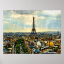 Search for paris skyline posters Watercolor