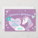 Search for purple unicorn birthday invitations Pastel