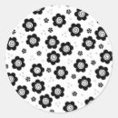 Search for stylised flower stickers Black and white