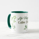 Search for green life mugs Typography
