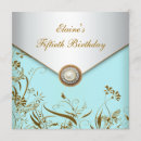 Search for teal 50th birthday invitations Gold