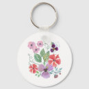 Search for watercolor flower key rings Red