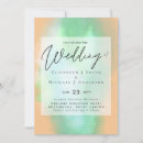 Search for peach and mint green wedding invitations Modern