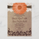 Search for peach daisy wedding invitations Rustic