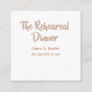 Search for rehearsal dinner enclosure cards The night before
