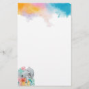 Search for elephant stationery paper Watercolor