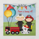 Search for fireman square invitations Boy