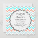Search for chevron sweet 16 invitations Sixteen