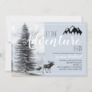 Search for moose baby shower invitations Rustic